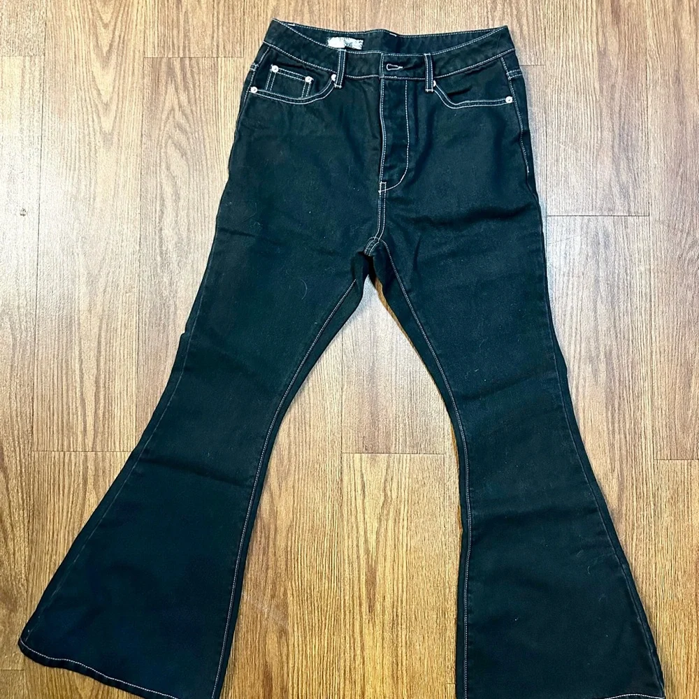 パンツ Myuglyfantasy coating flare denim Jeans | Mens Myuglyfantasy My Ugly Fantasy Classic Black Flares V2